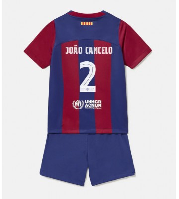 Barcelona Joao Cancelo #2 Hemmakläder Barn 2023-24 Kortärmad (+ Korta byxor)